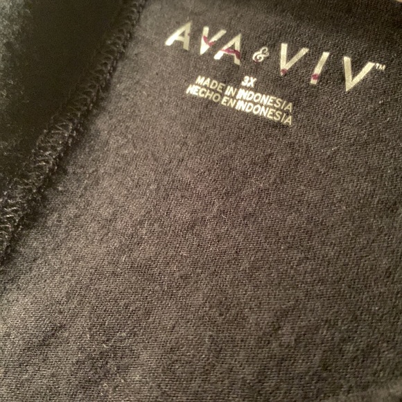 Ava & Viv 3x black sporty v-neck tank top. - Picture 10 of 11